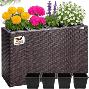 CASARIA® Flower Box Large Tall Rattan Flower Pot Planter